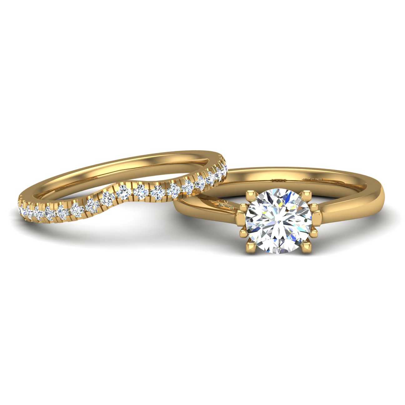 Engagement Ring Wedding Set - ERWS0089-1.00RB