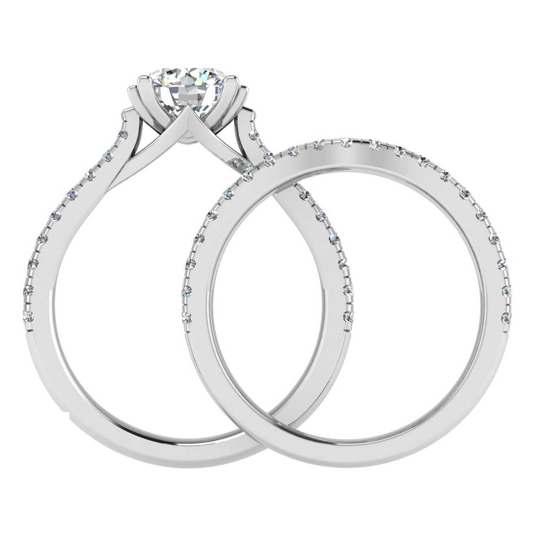 Engagement Ring Wedding Set - ERWS0092-1.00RB
