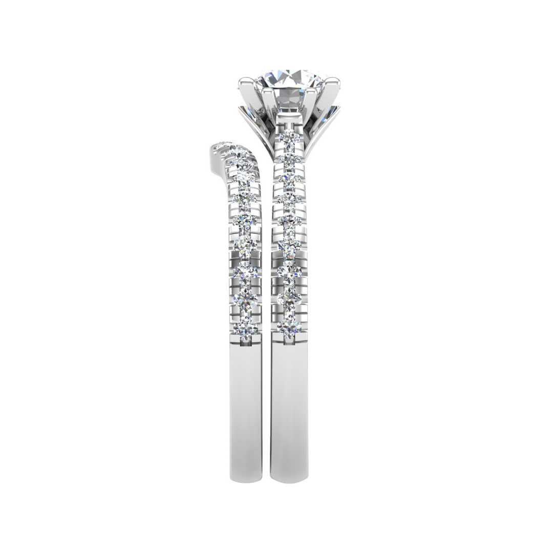 Engagement Ring Wedding Set - ERWS0092-1.00RB