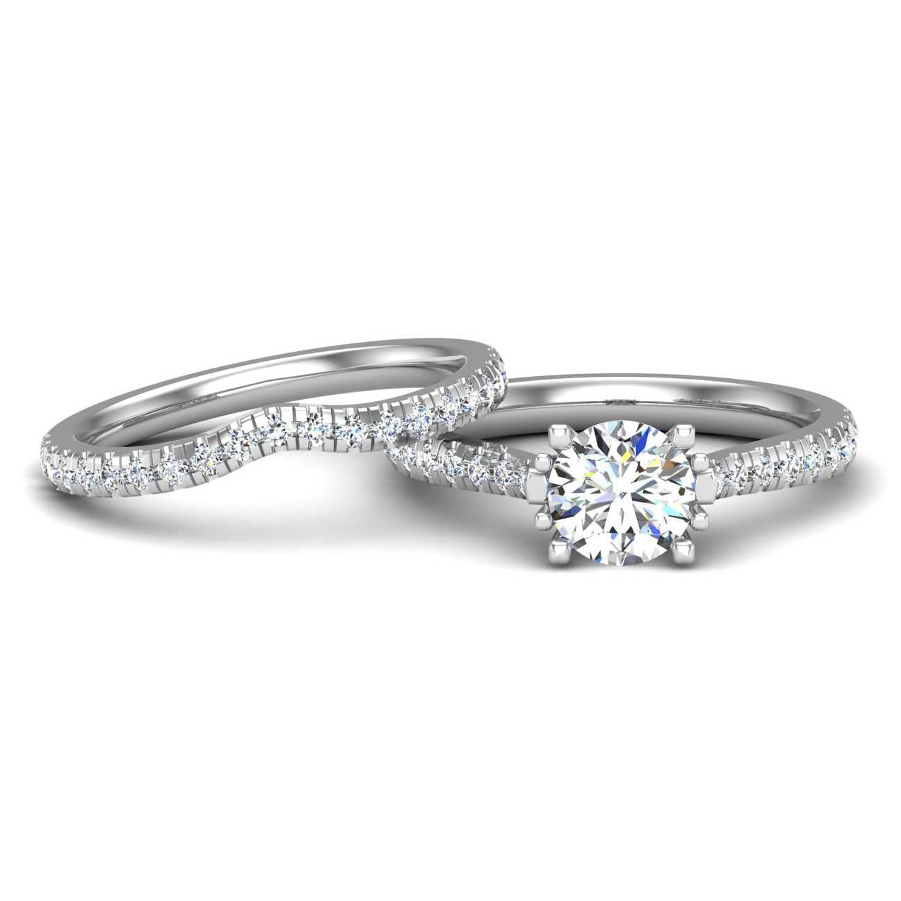 Engagement Ring Wedding Set - ERWS0092-1.00RB