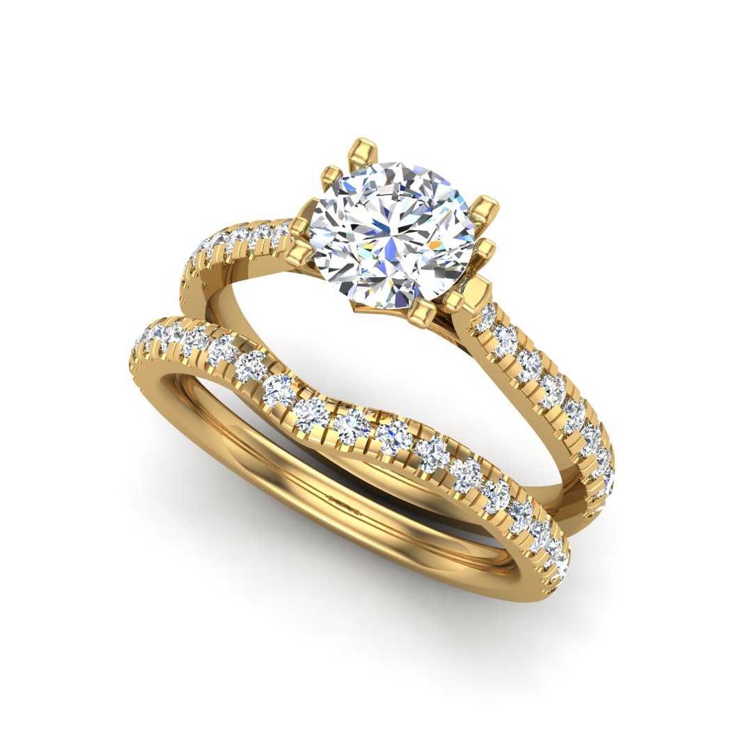 Engagement Ring Wedding Set - ERWS0092-1.00RB