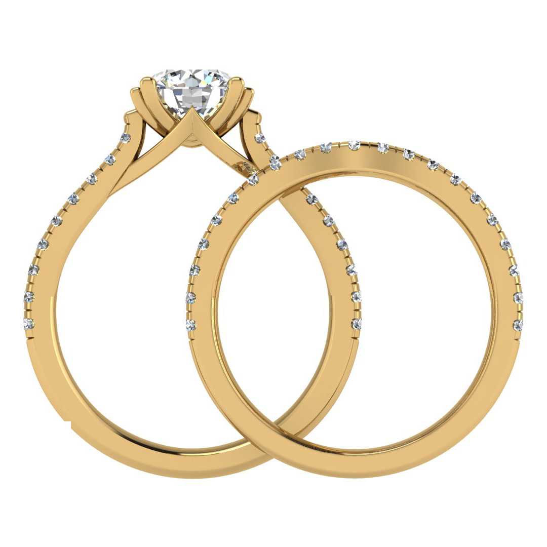 Engagement Ring Wedding Set - ERWS0092-1.00RB