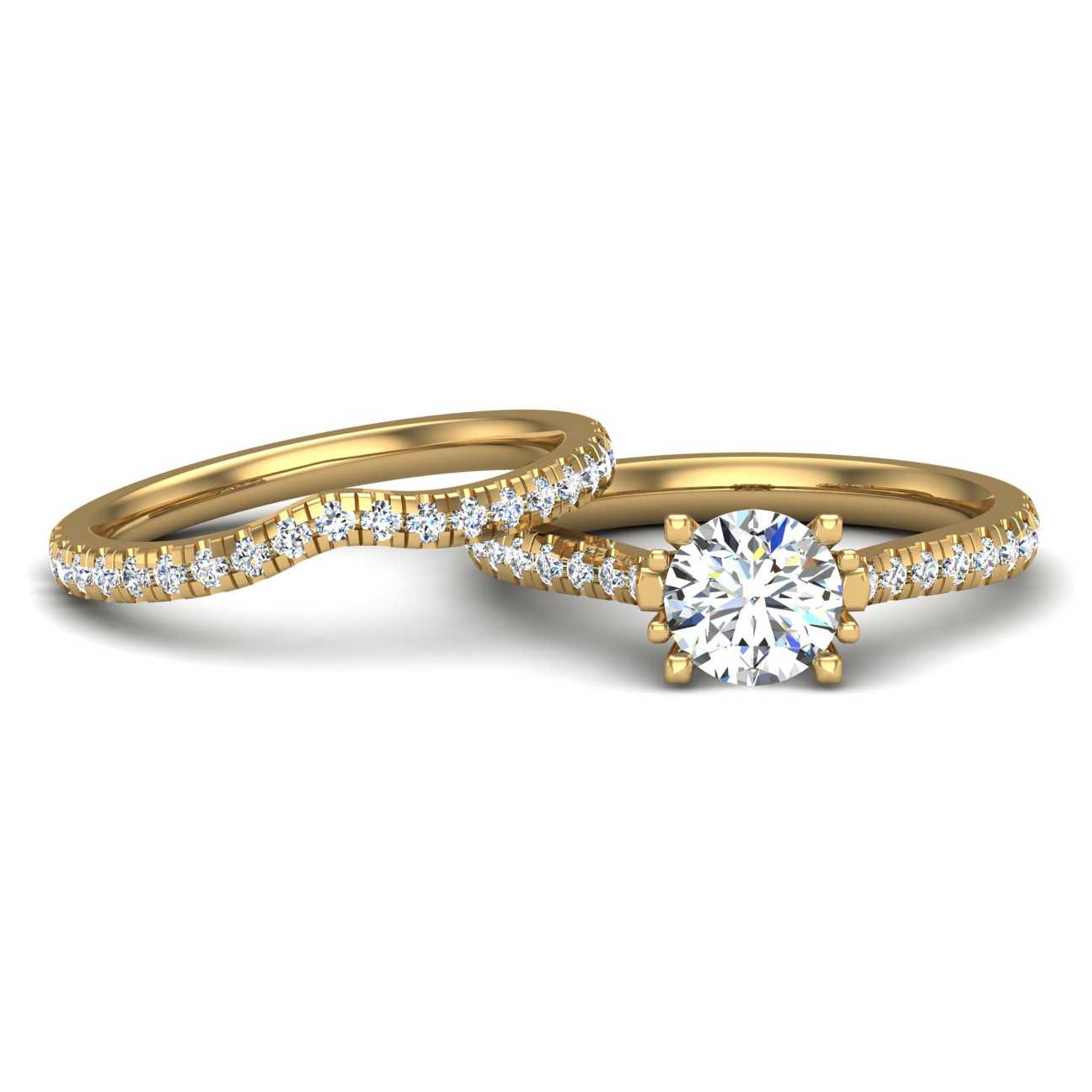 Engagement Ring Wedding Set - ERWS0092-1.00RB