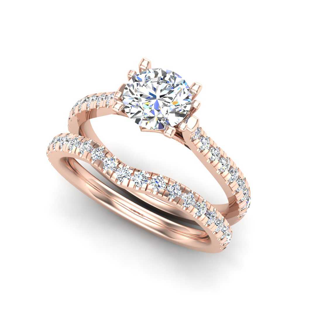 Engagement Ring Wedding Set - ERWS0092-1.00RB