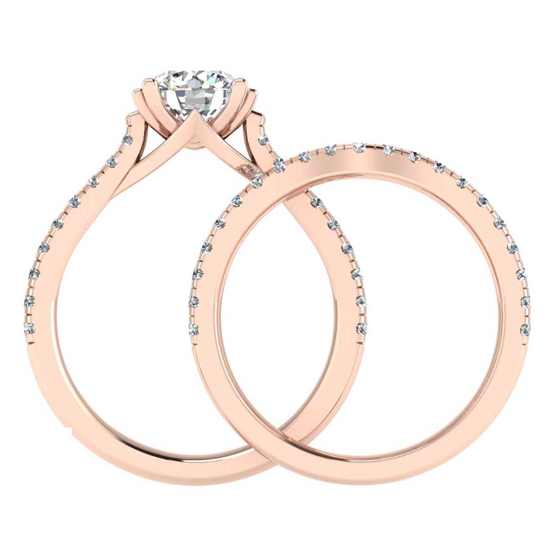 Engagement Ring Wedding Set - ERWS0092-1.00RB
