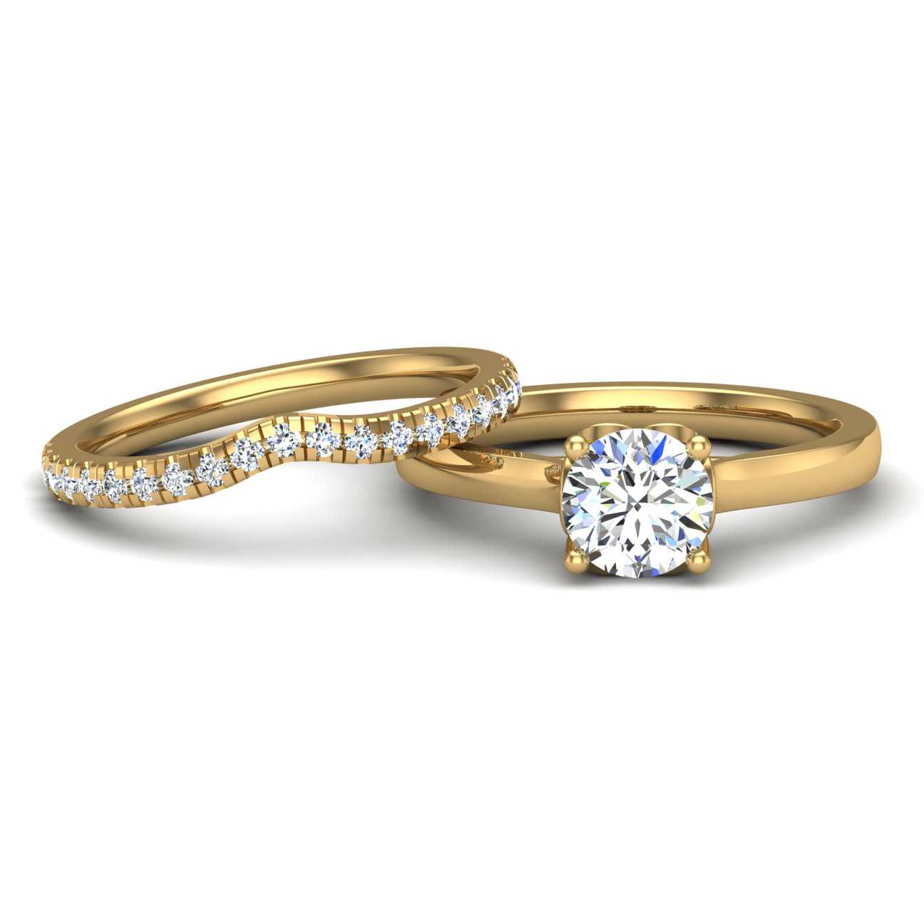 Engagement Ring Wedding Set - ERWS0093-1.00RB