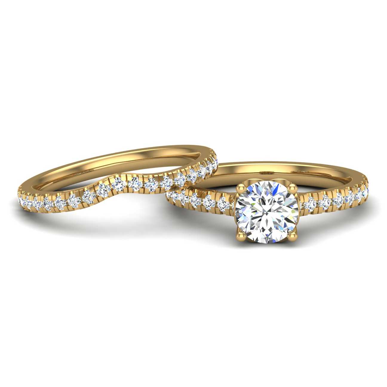 Engagement Ring Wedding Set - ERWS0094-1.00RB