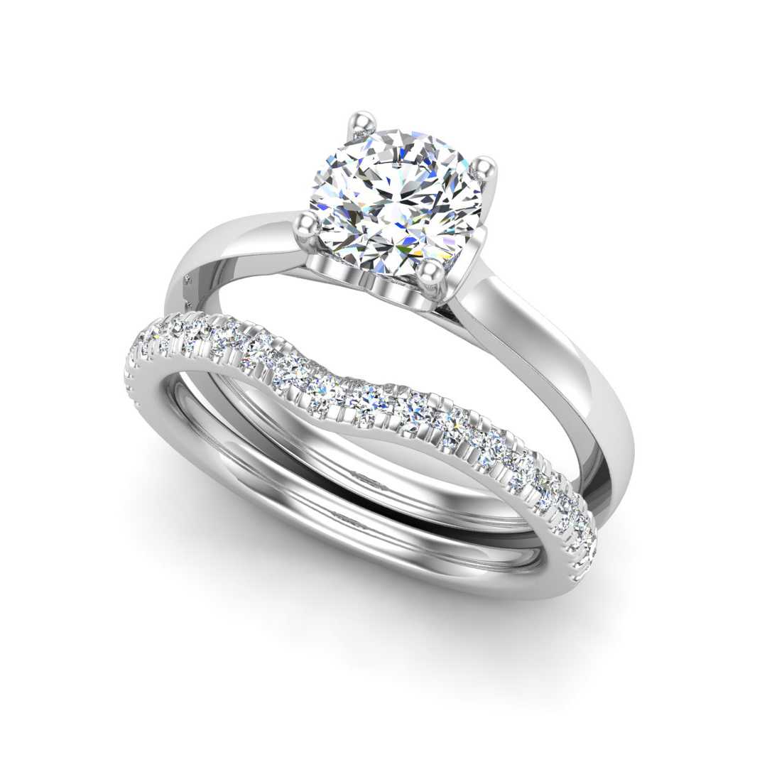 Engagement Ring Wedding Set - ERWS0095-1.00RB