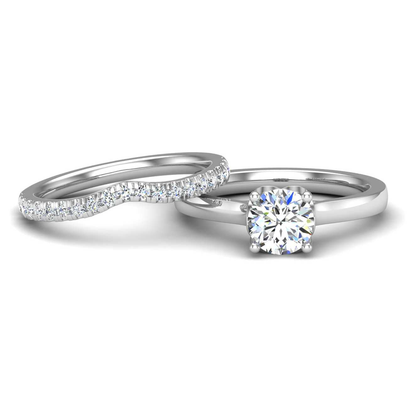 Engagement Ring Wedding Set - ERWS0095-1.00RB