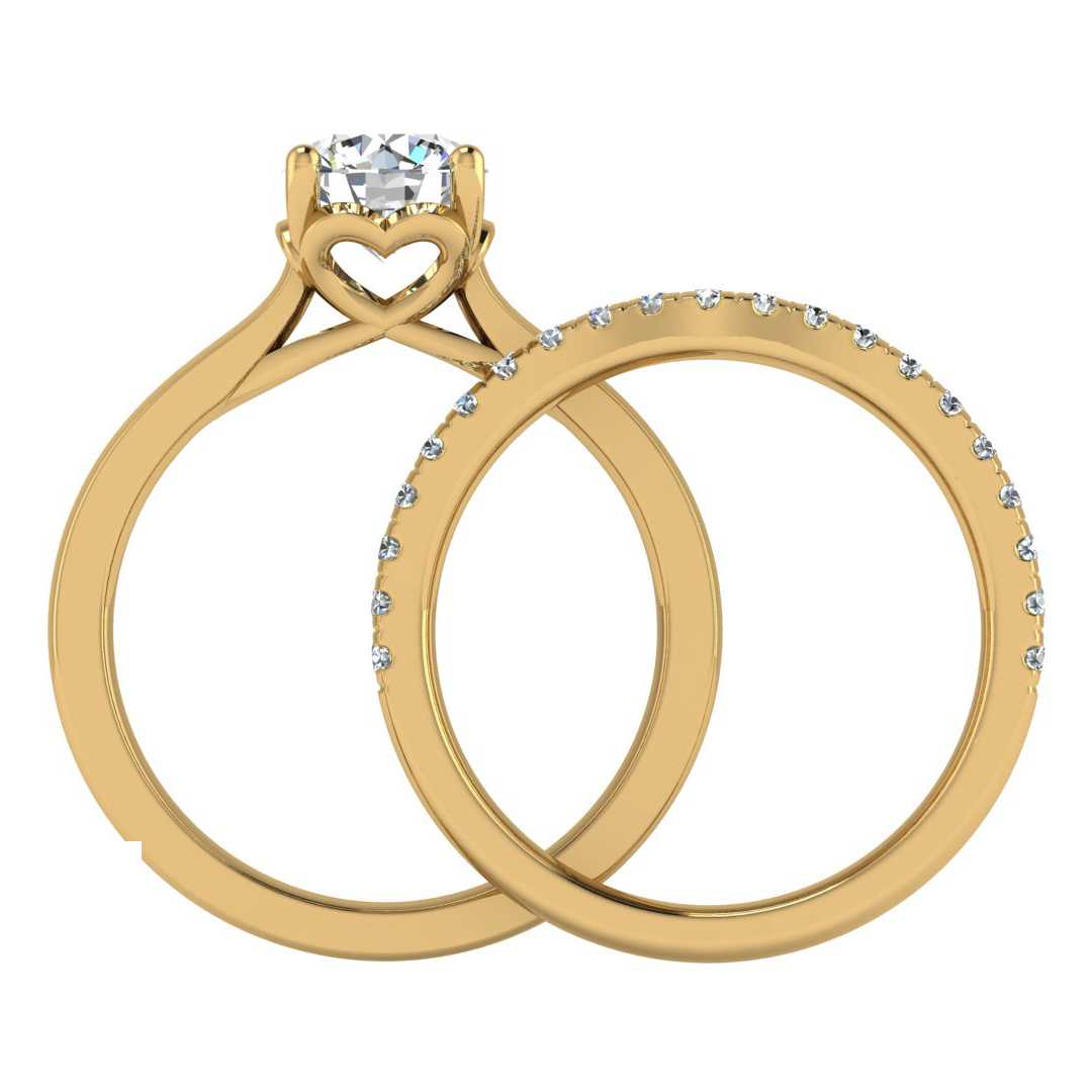 Engagement Ring Wedding Set - ERWS0095-1.00RB