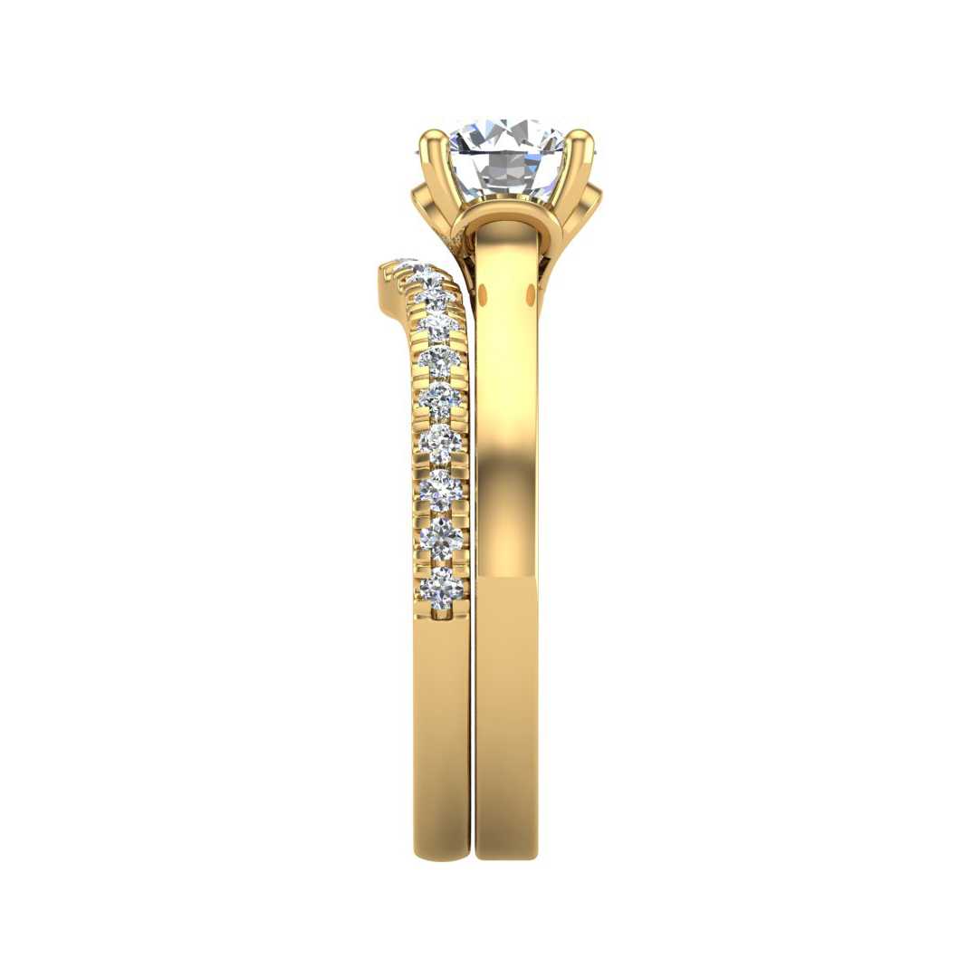 Engagement Ring Wedding Set - ERWS0095-1.00RB