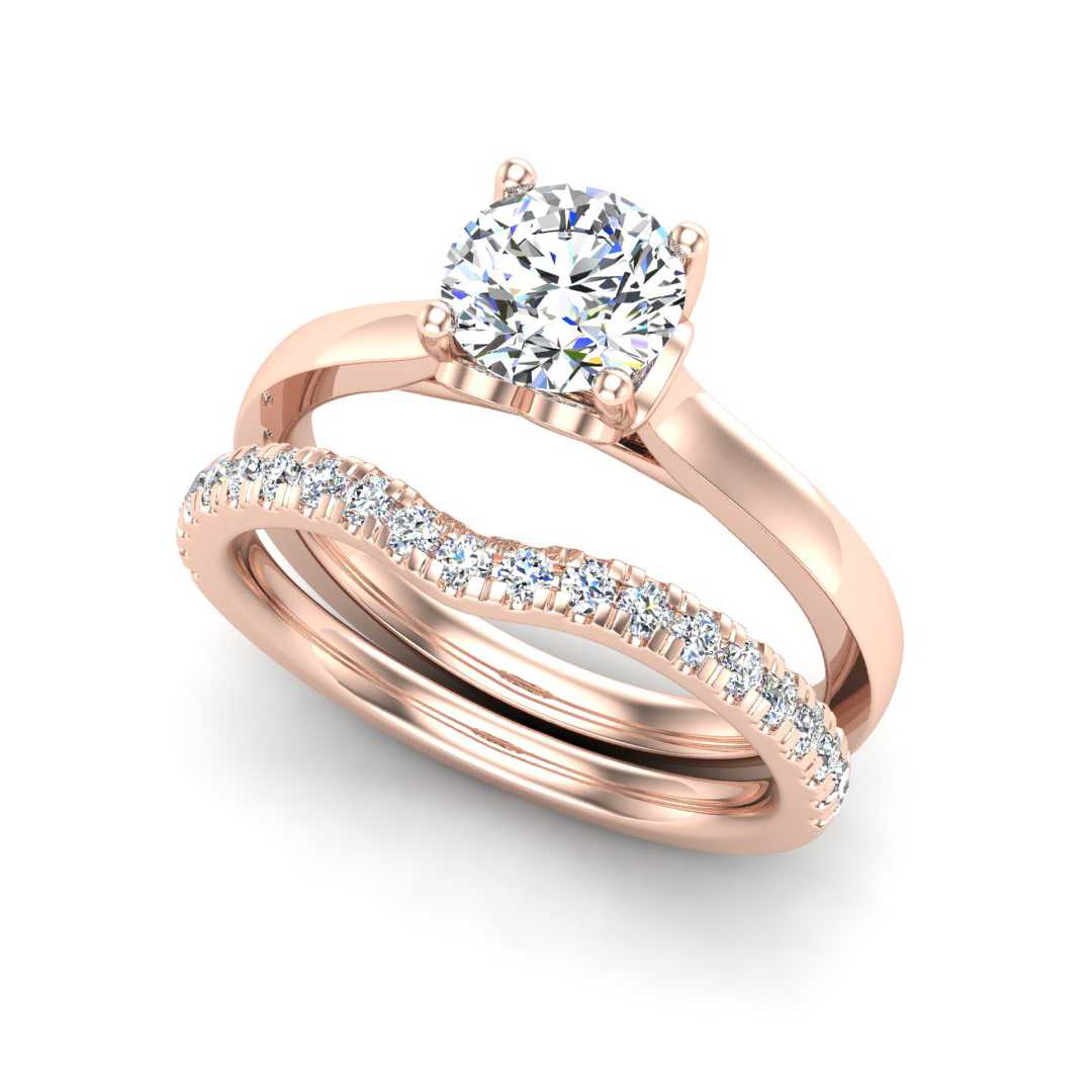 Engagement Ring Wedding Set - ERWS0095-1.00RB