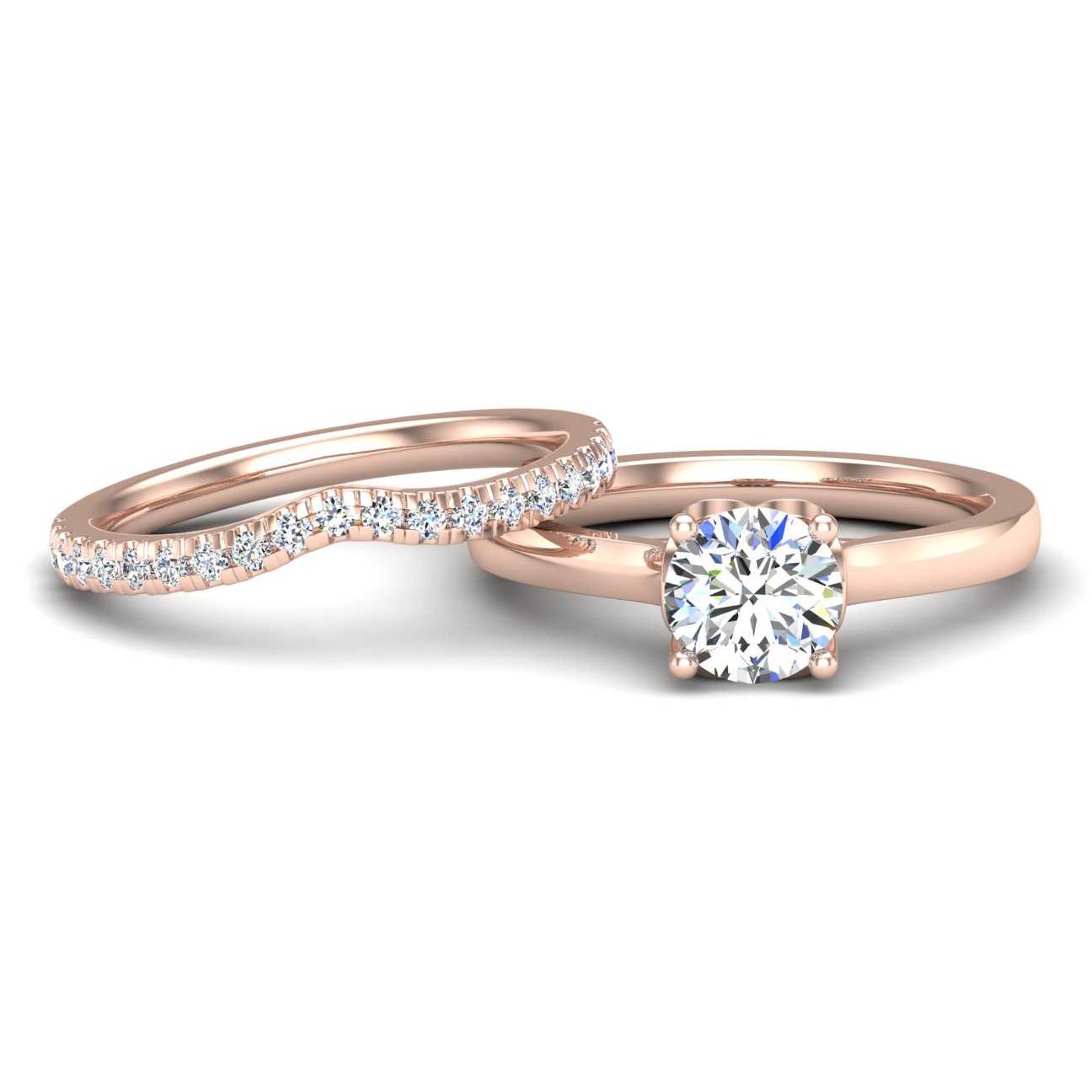 Engagement Ring Wedding Set - ERWS0095-1.00RB