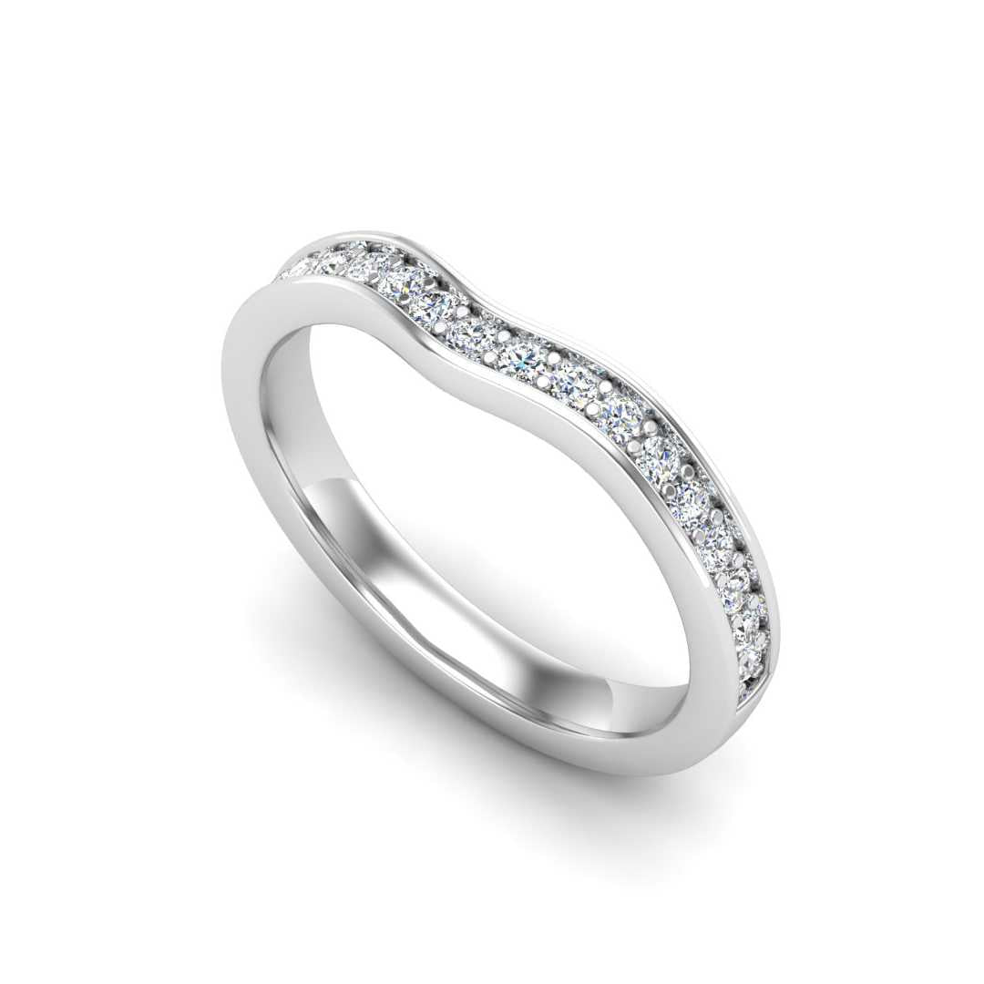 Contour Band 153- 5.2mm Center-Pave-1.70mm
