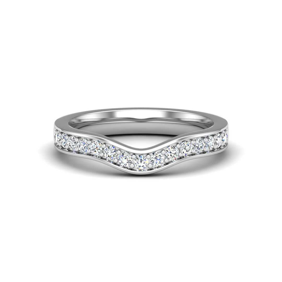 Contour Band 157- 7.3mm Center-Pave-1.35mm