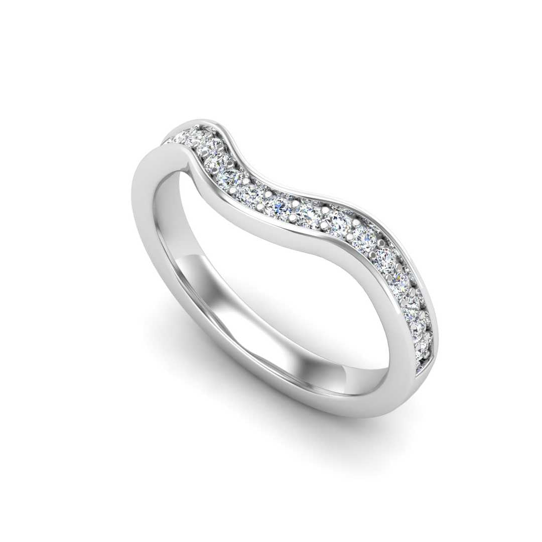 Contour Band 162- 10.0mm Center-Pave-1.50mm