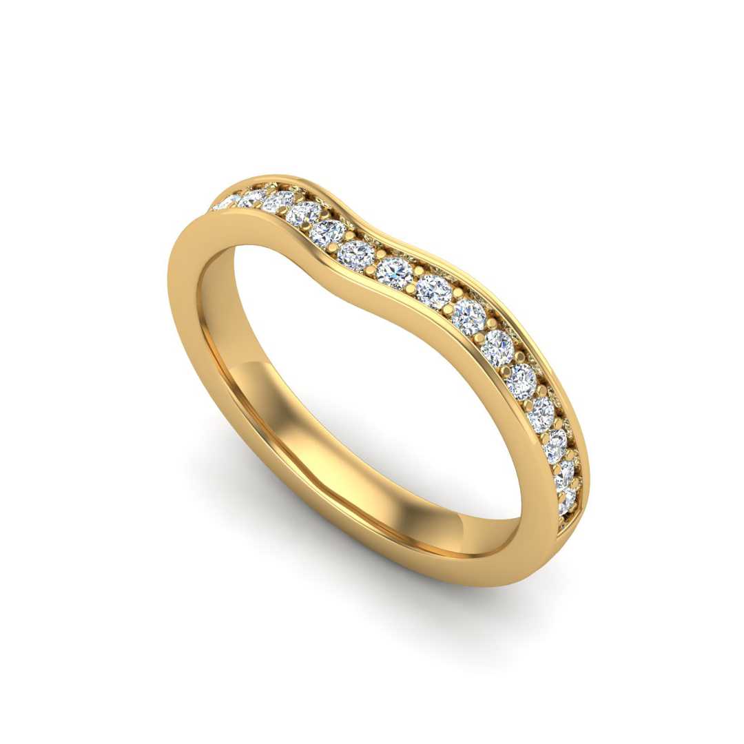 Contour Band 153- 5.2mm Center-Pave-1.70mm