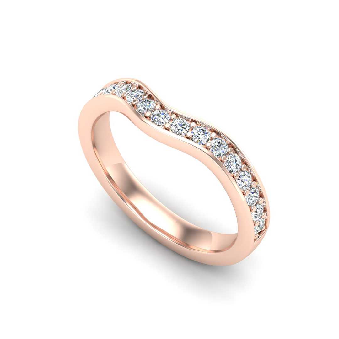 Contour Band 157- 7.3mm Center-Pave-1.35mm
