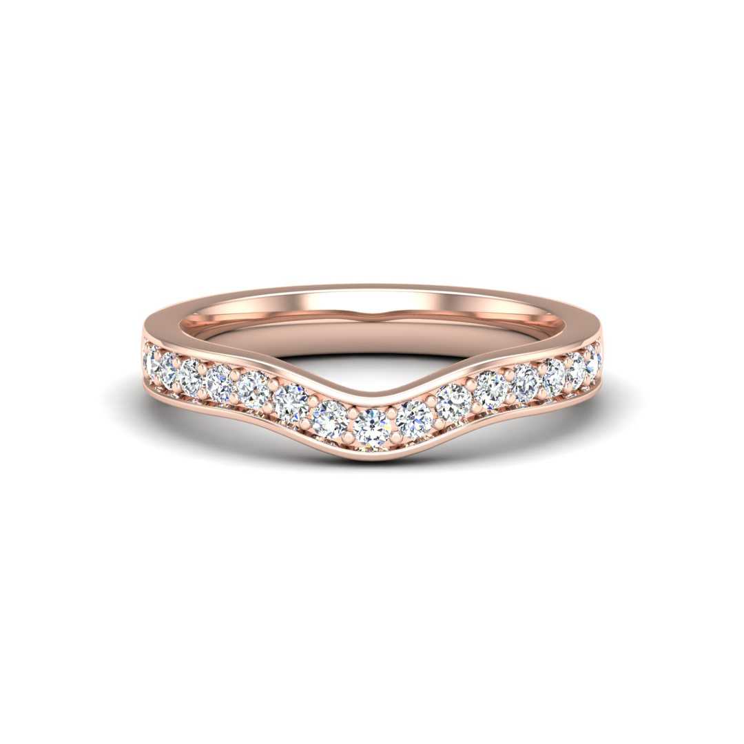 Contour Band 157- 7.3mm Center-Pave-1.35mm