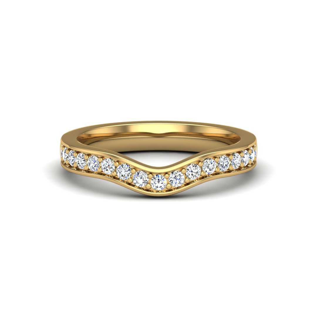 Contour Band 157- 7.3mm Center-Pave-1.35mm