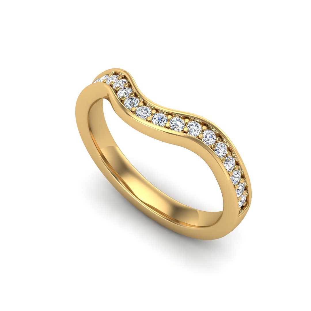 Contour Band 162- 10.0mm Center-Pave-1.50mm