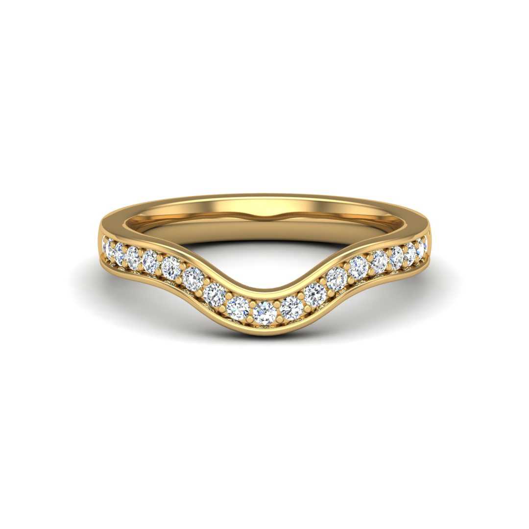 Contour Band 162- 10.0mm Center-Pave-1.50mm
