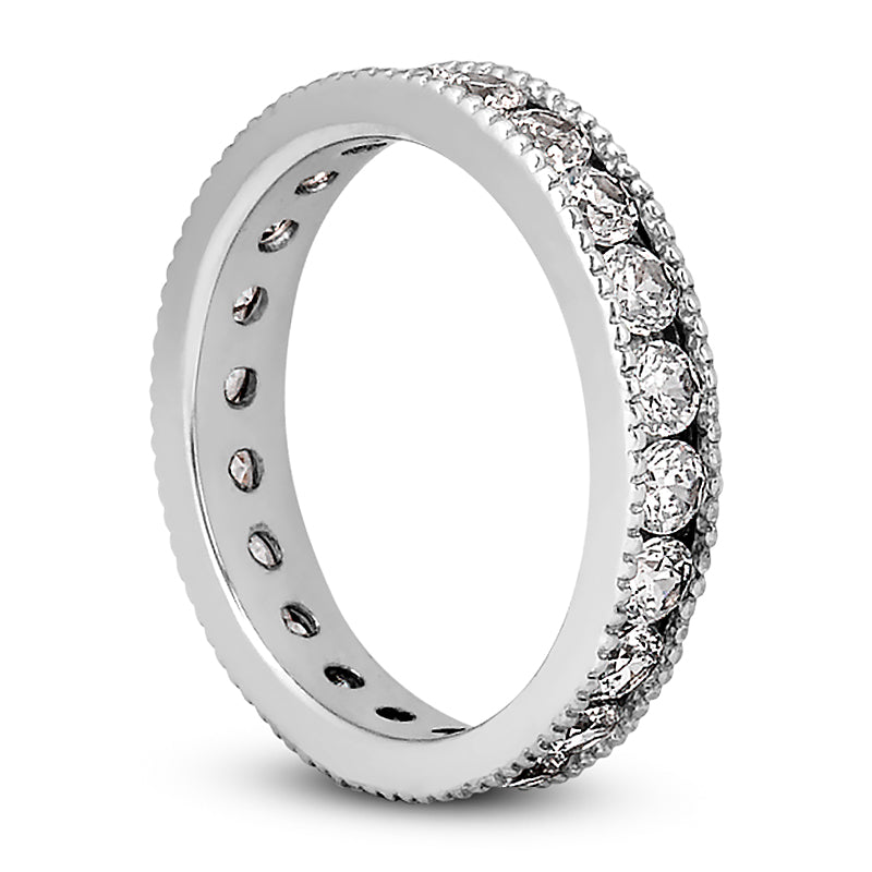 Milgrain Channel Setting Round Diamond Eternity Band
