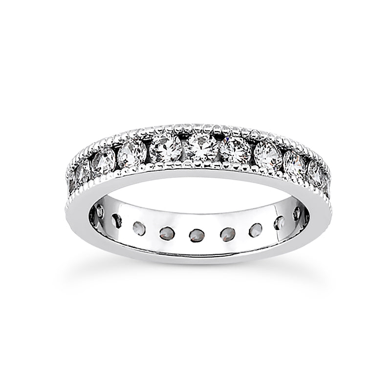Milgrain Channel Setting Round Diamond Eternity Band
