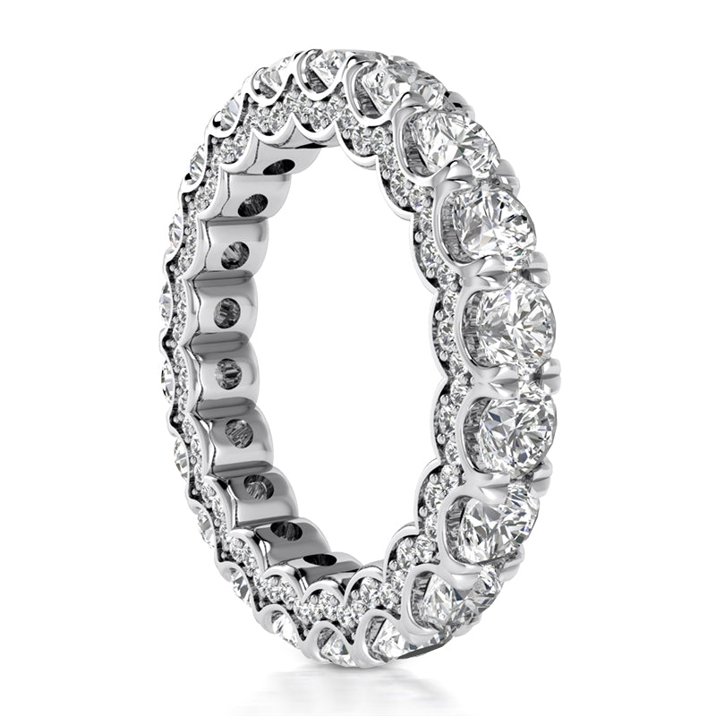 Hidden Halo Round Diamond Eternity Band