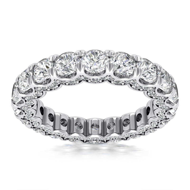Hidden Halo Round Diamond Eternity Band