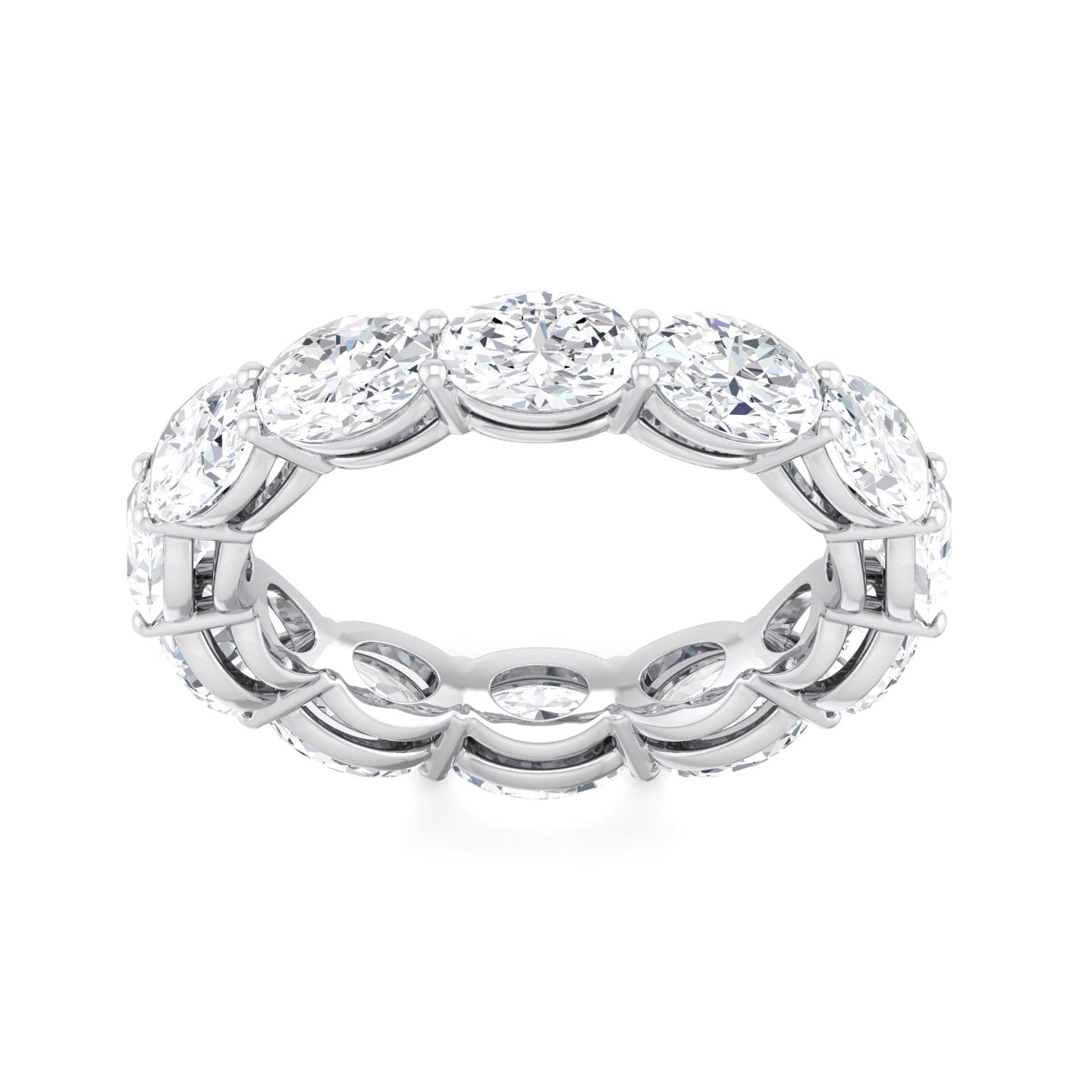 East-to-West Oval Diamond Eternity Band
