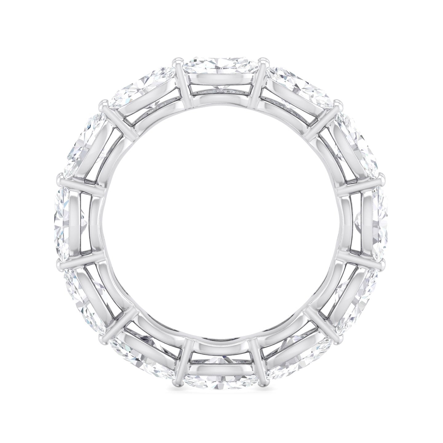 East-to-West Oval Diamond Eternity Band