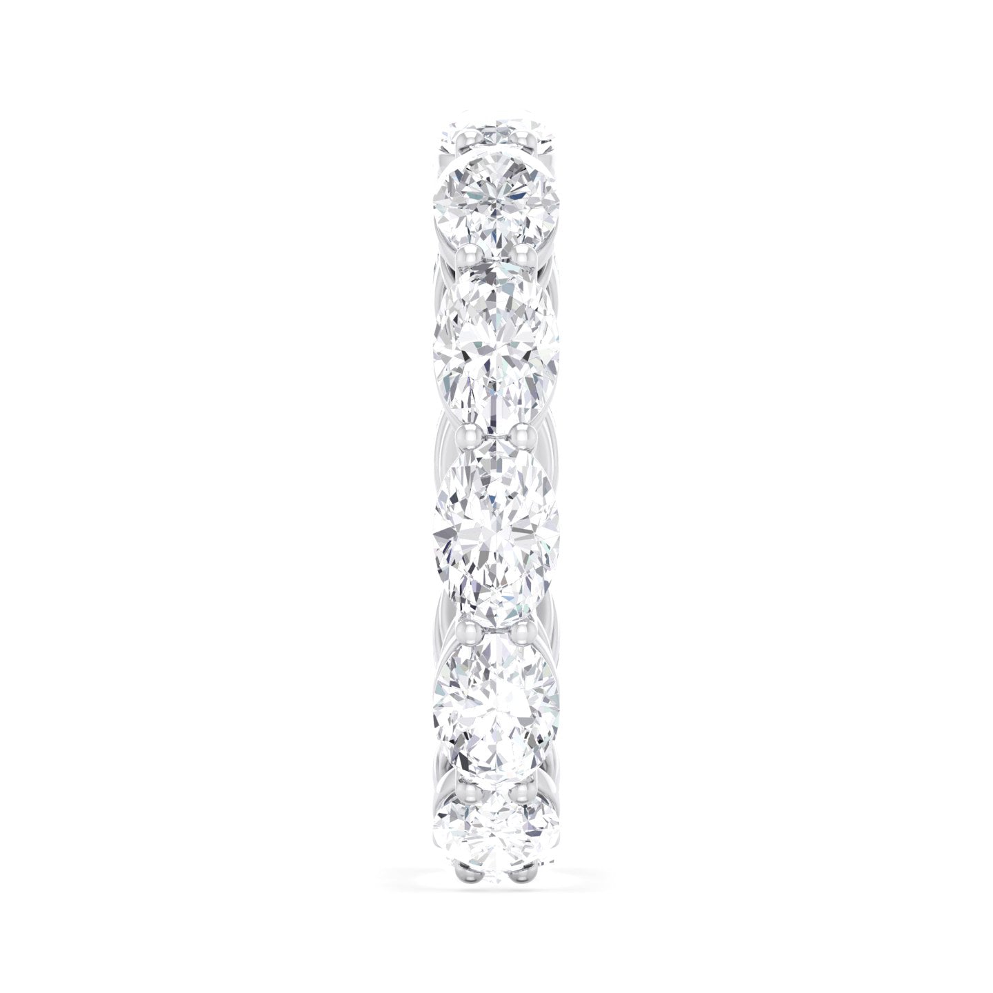 East-to-West Oval Diamond Eternity Band
