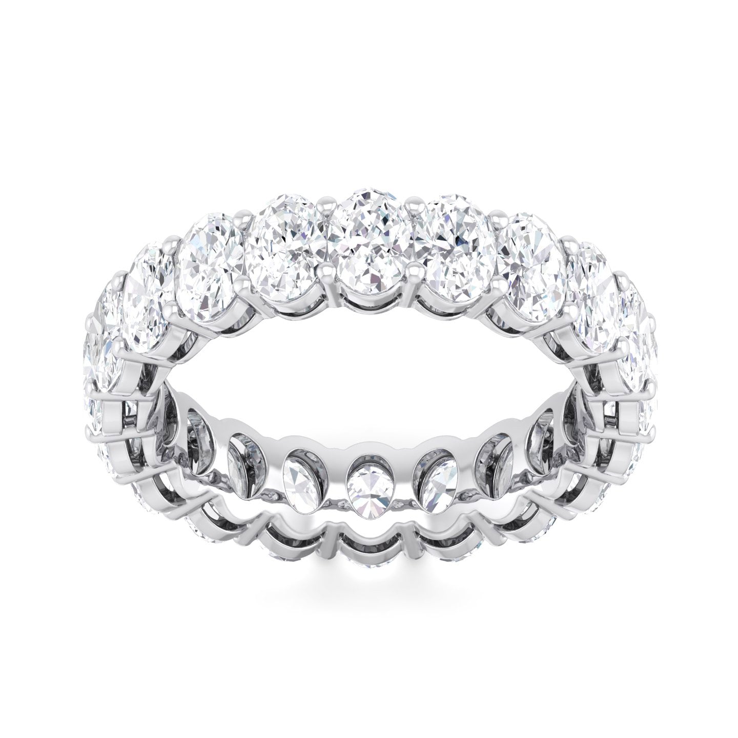 Oval Diamond Eternity Band
