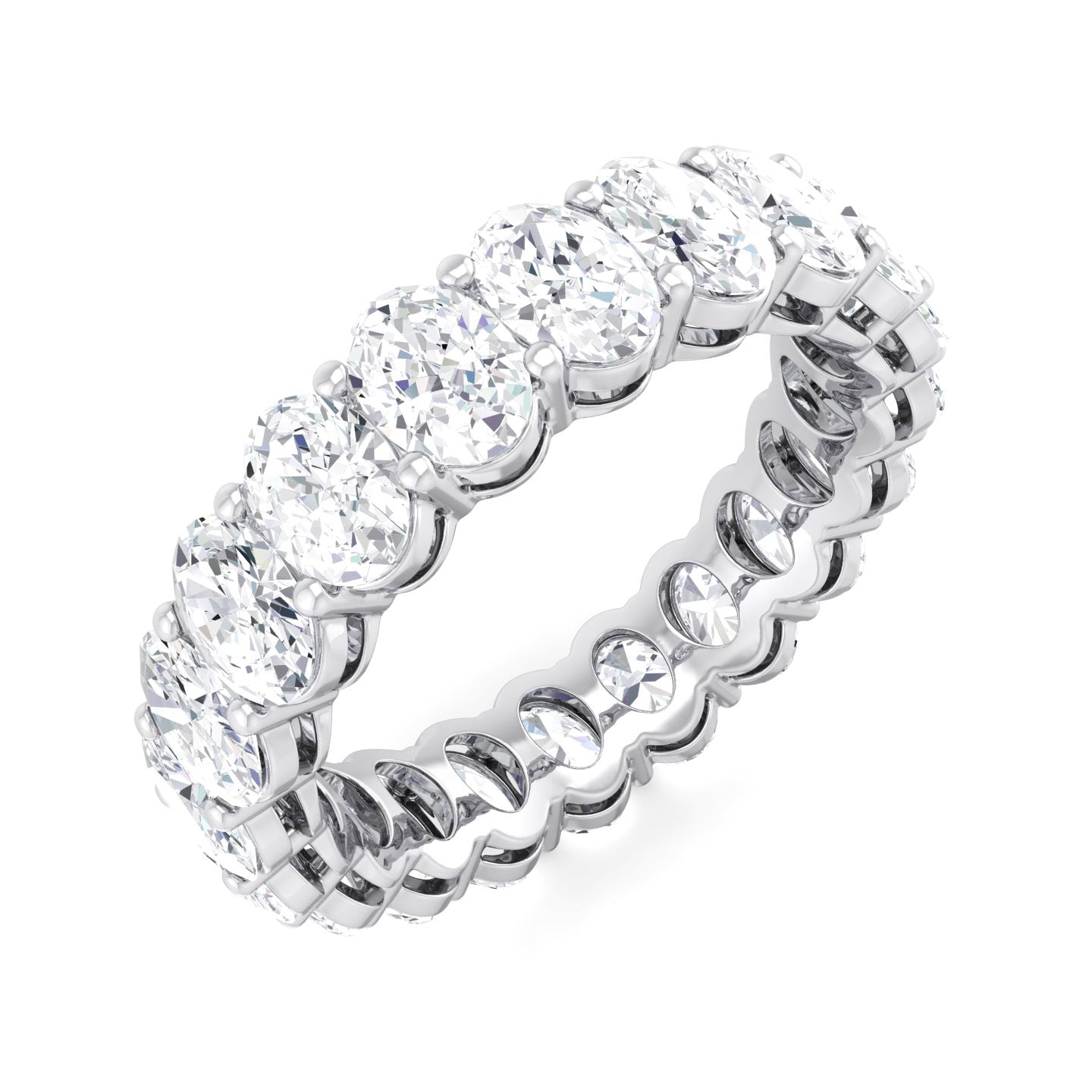 Oval Diamond Eternity Band