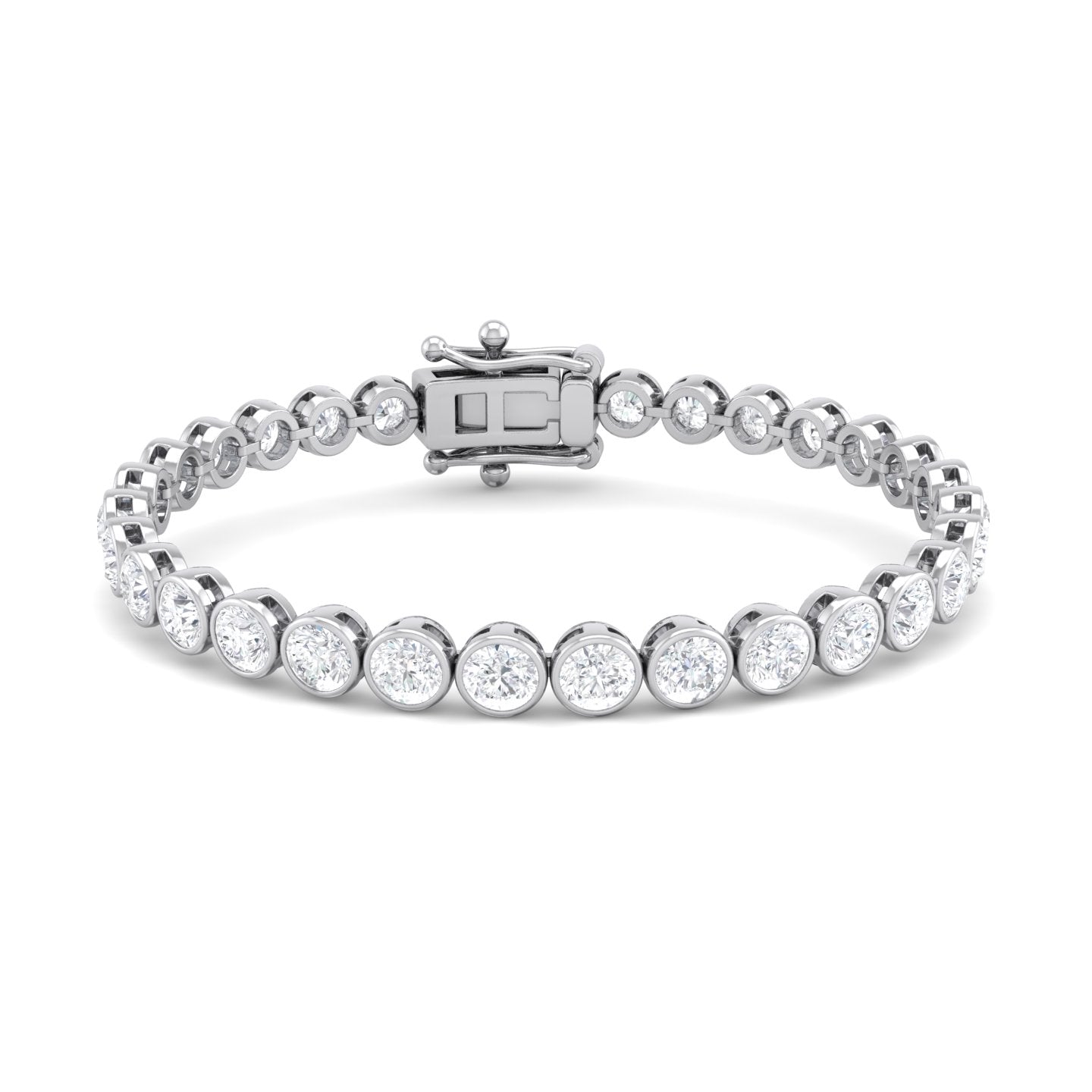 Round Bezel Tennis Bracelet