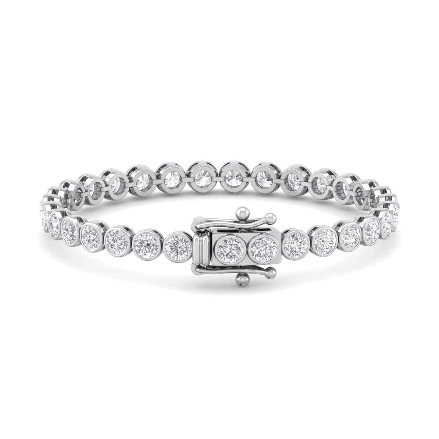 Round Bezel Tennis Bracelet