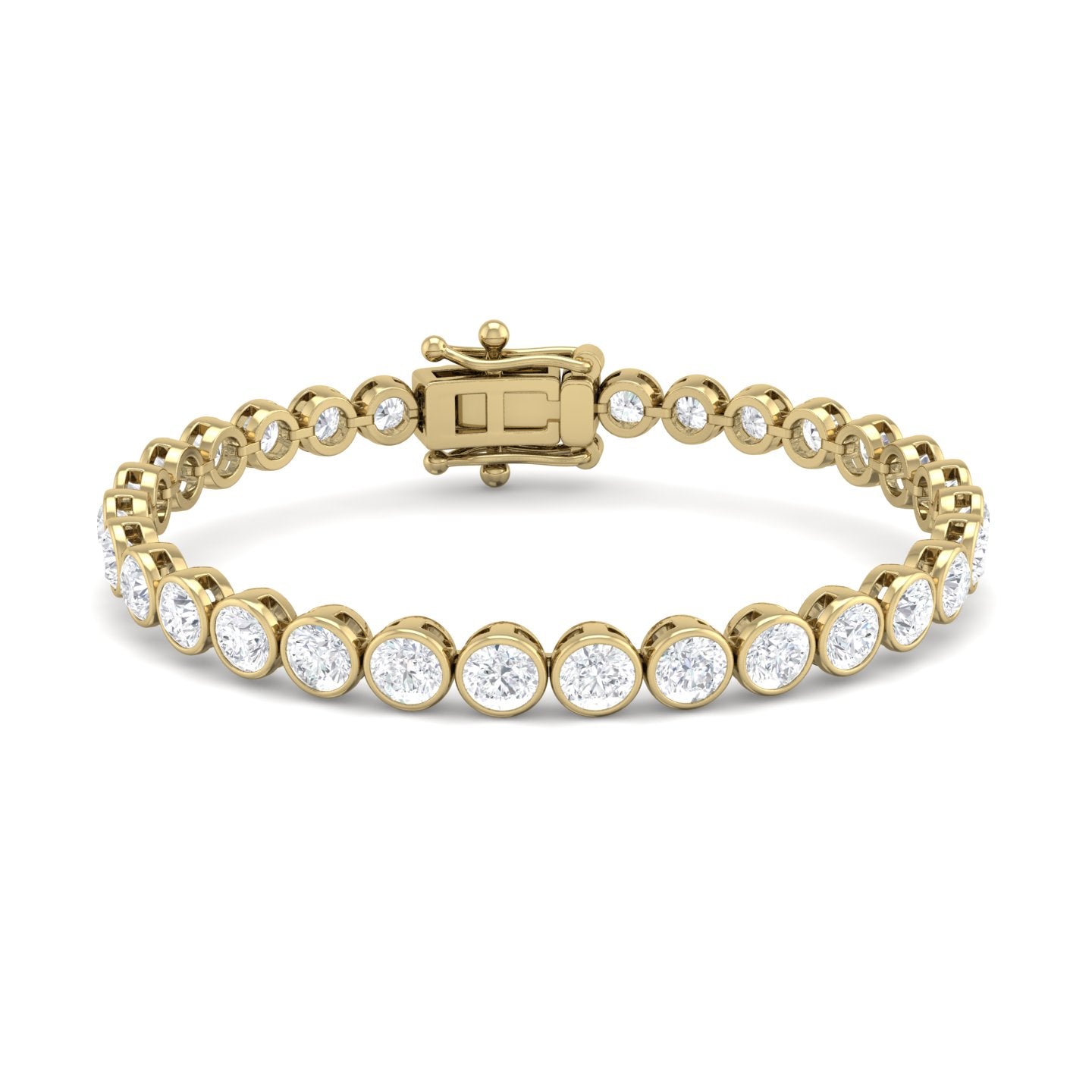 Round Bezel Tennis Bracelet