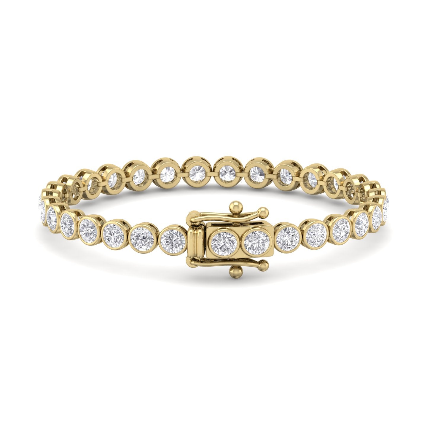 Round Bezel Tennis Bracelet