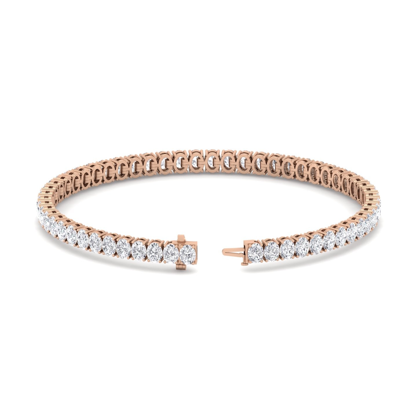 4-Prong Oval Tennis Bracelet