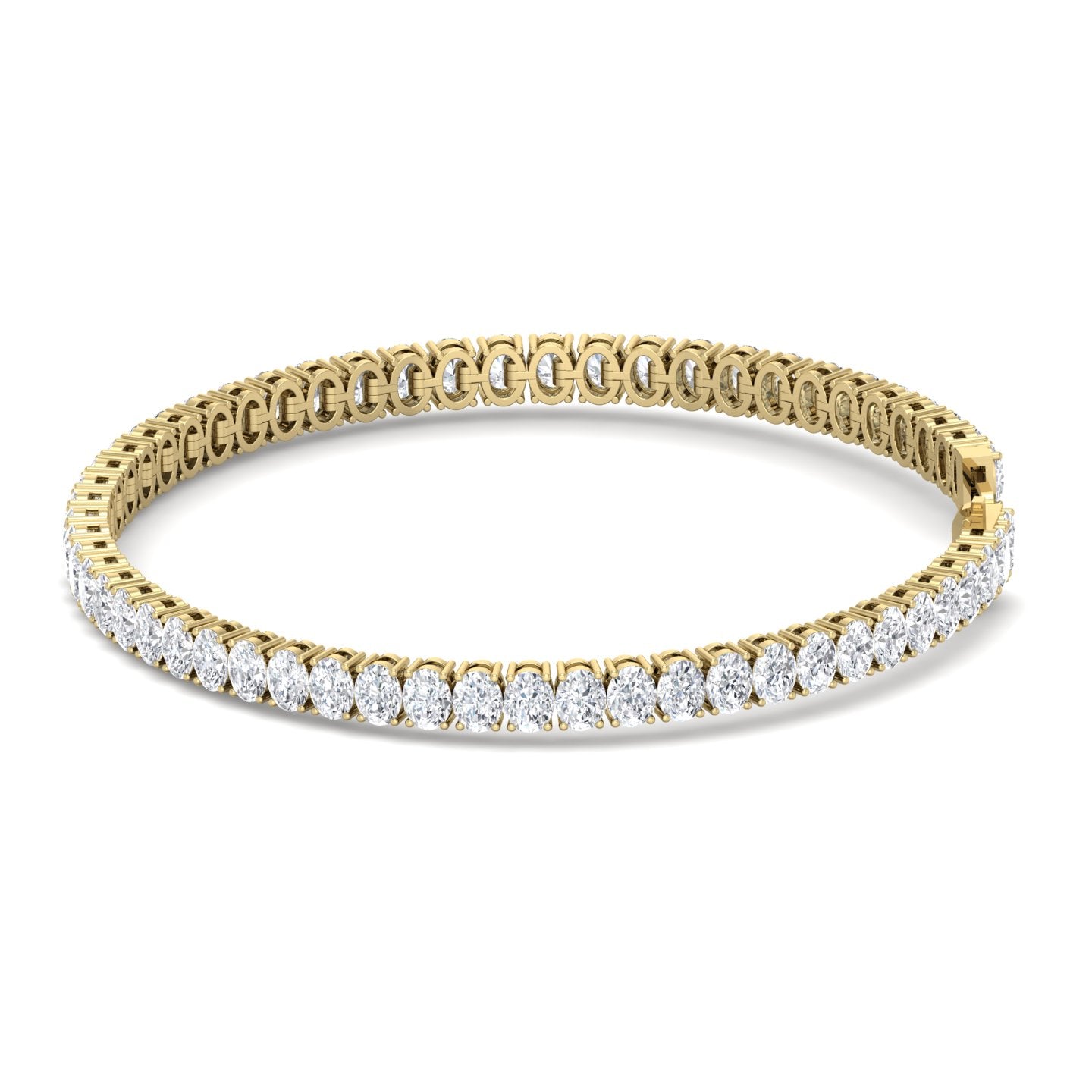 4-Prong Oval Tennis Bracelet