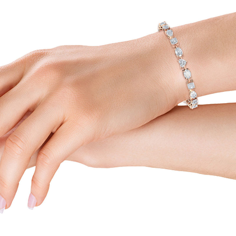 Multi-Shape Tennis Bracelet