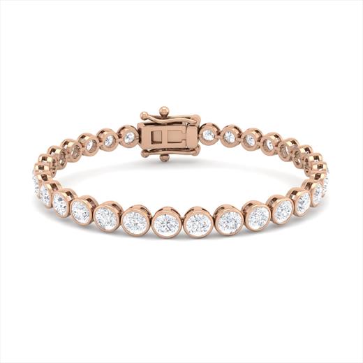 Round Bezel Tennis Bracelet