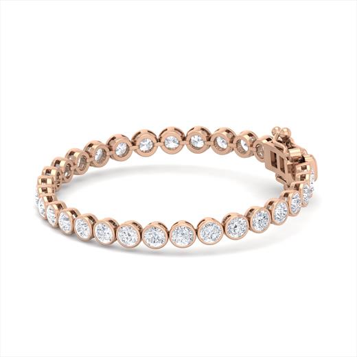 Round Bezel Tennis Bracelet