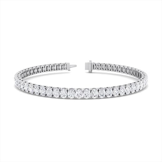 4-Prong Oval Tennis Bracelet
