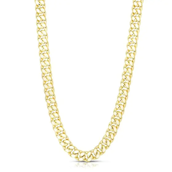 14K Gold 5mm Semi-Solid Miami Cuban Chain