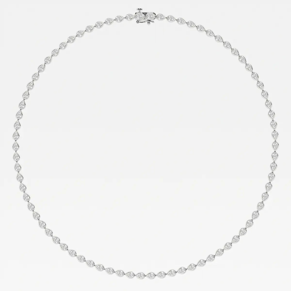 Pear Cut Bezel Tennis Necklace