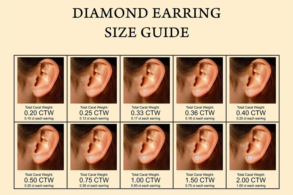 3-Prong Round Martini Studs Earrings with Push Backs