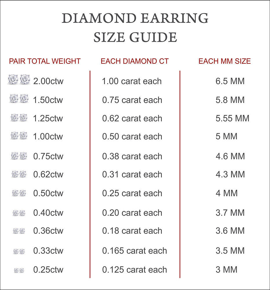 3-Prong Round Martini Studs Earrings with Screw Backs