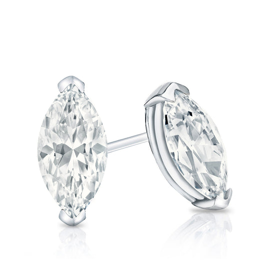 V-Prong Marquise Studs Earrings